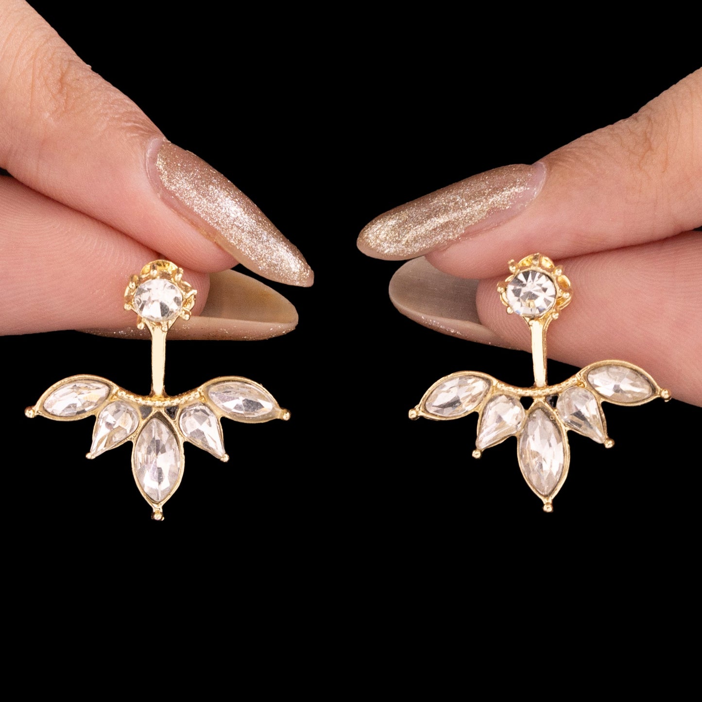 Solitaire Designer Drop Earrings