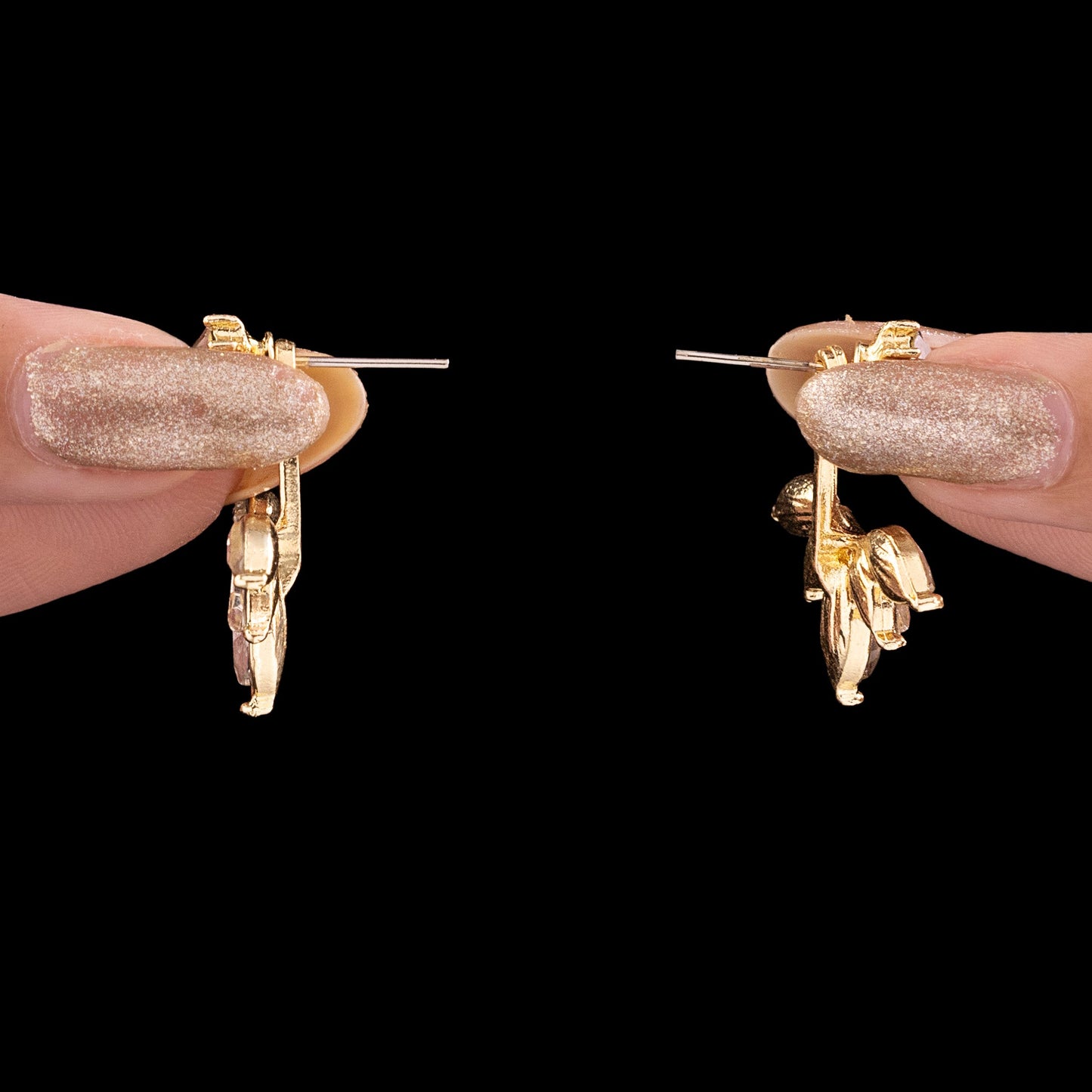Solitaire Designer Drop Earrings