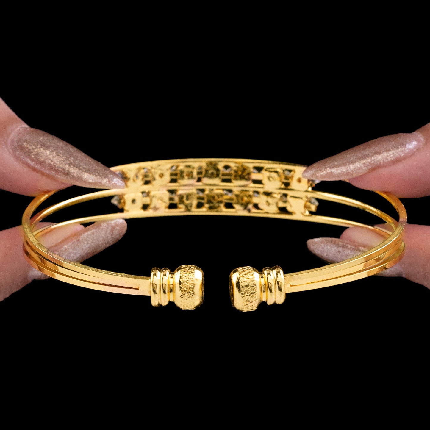 Crystal Double Line Bracelet (Adjustable Size)