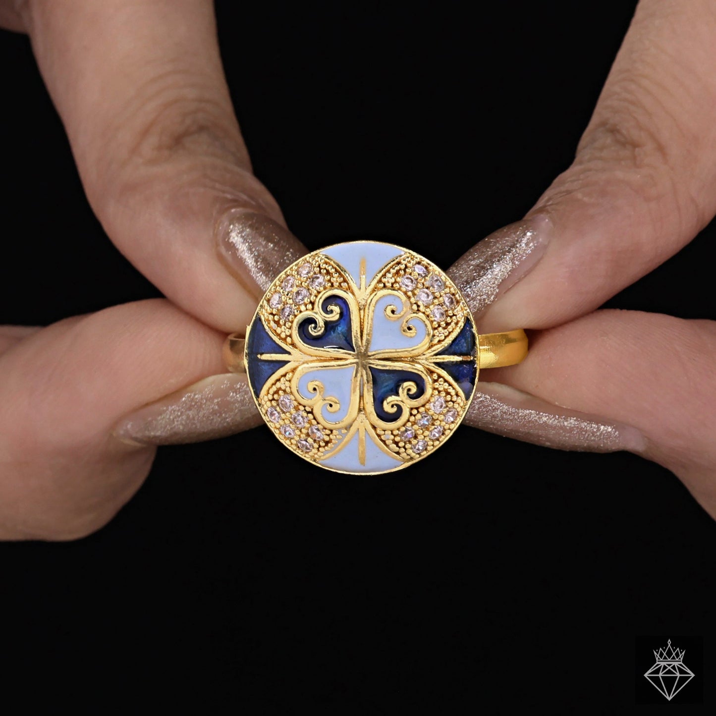 Golden Multicoloured Princess Ring (Adjustable Size)