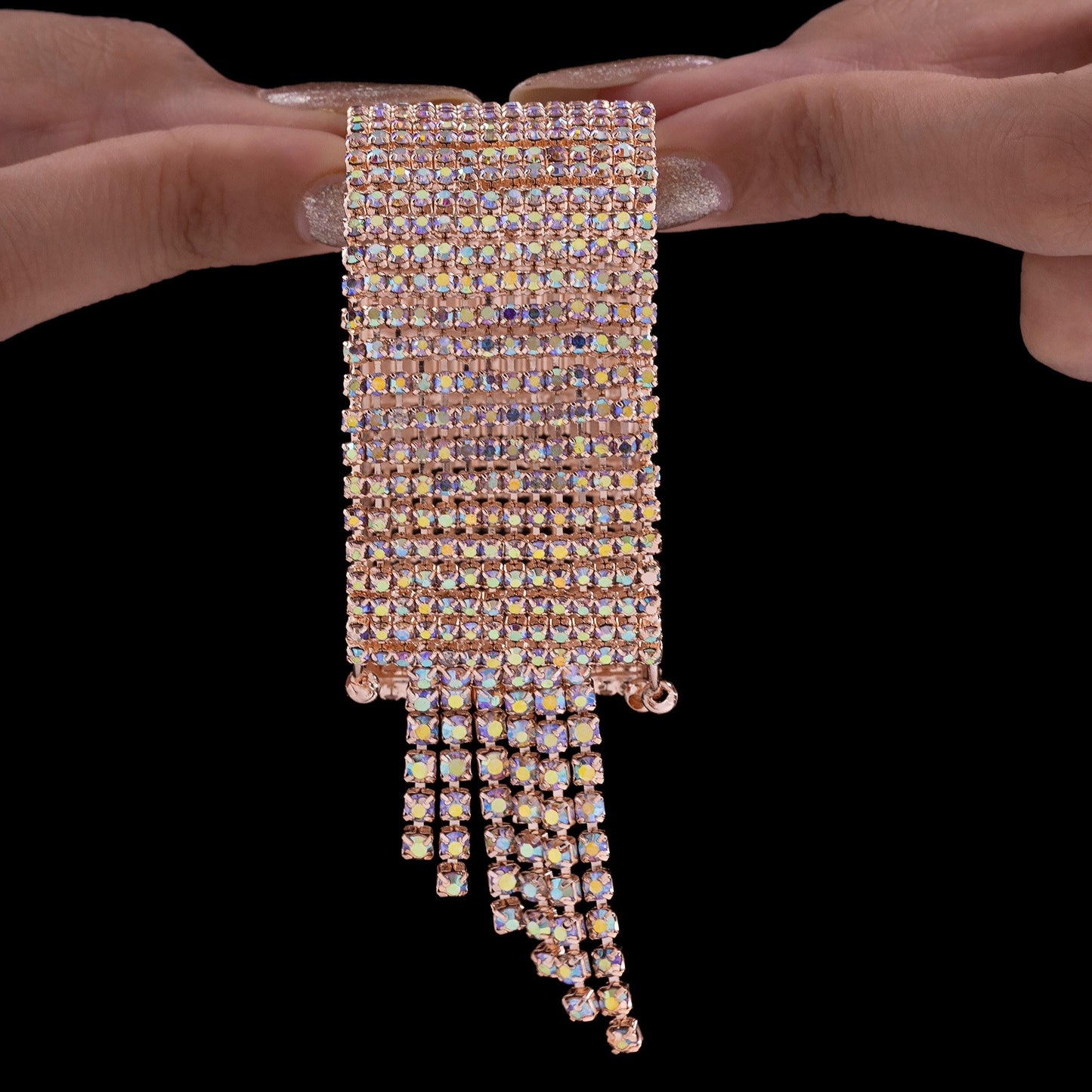 Crystal Bangle Bracelet (Adjustable Size)