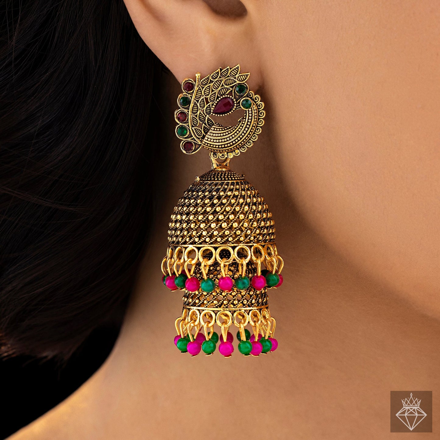 Layered Jhumka Earrings