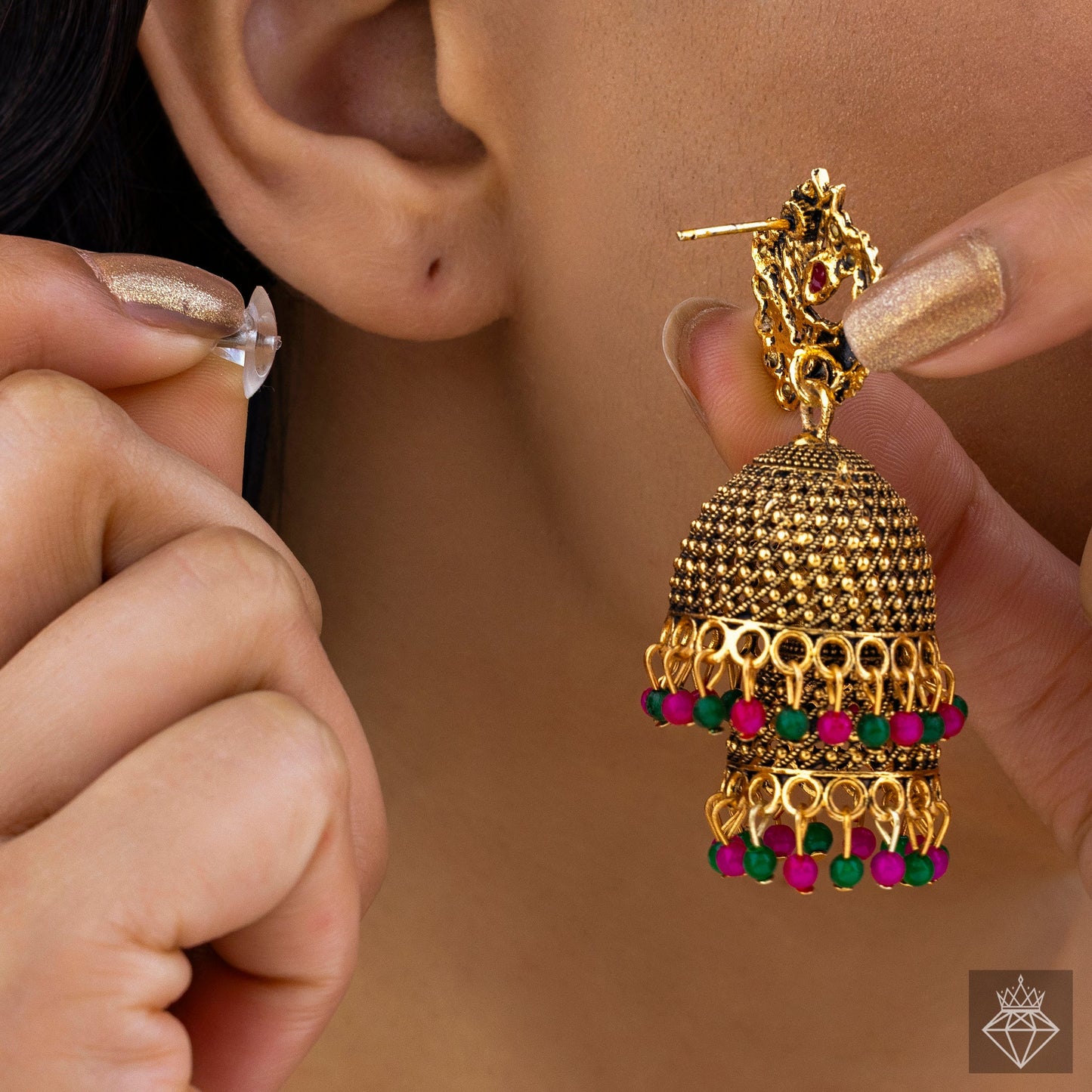 Layered Jhumka Earrings