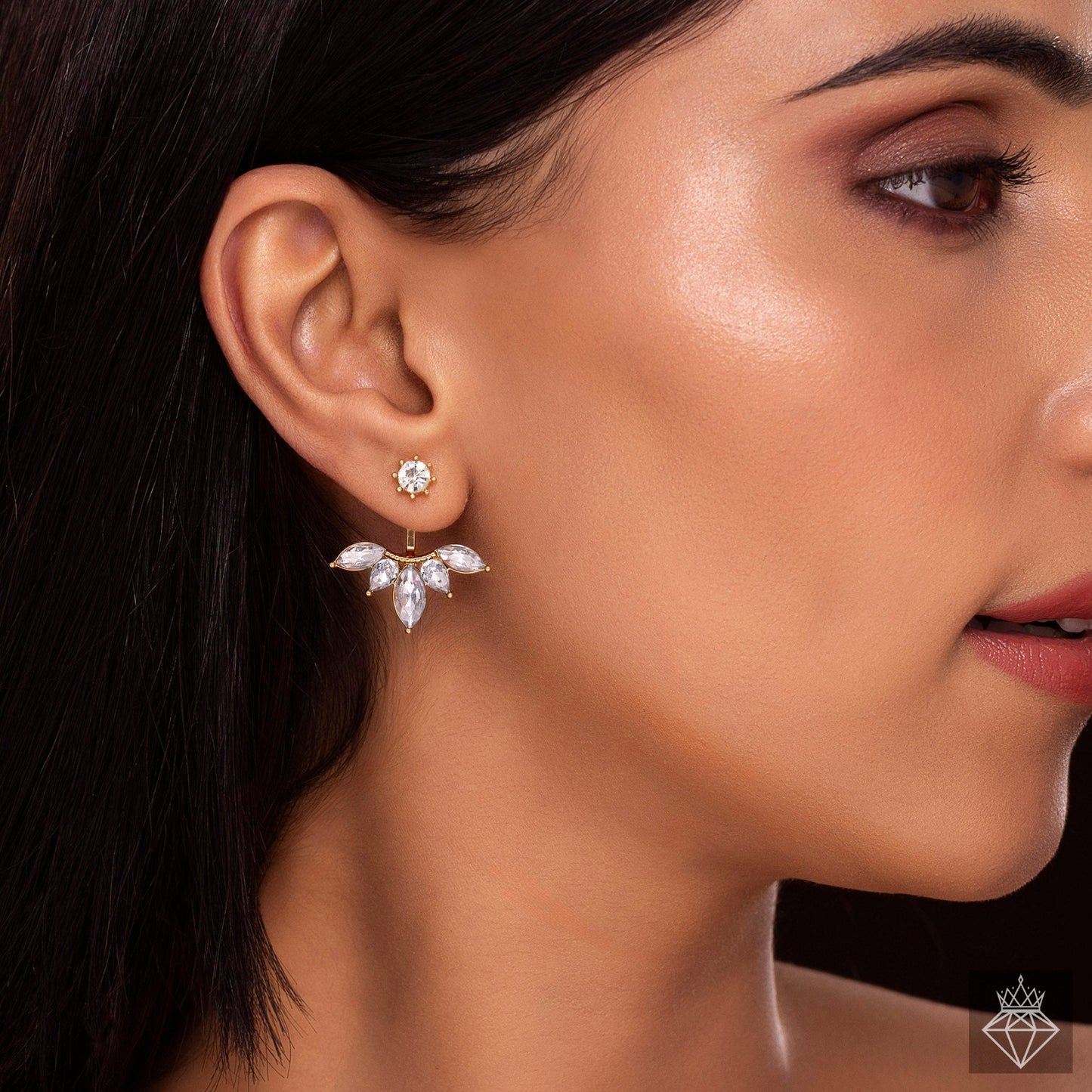 Solitaire Designer Drop Earrings
