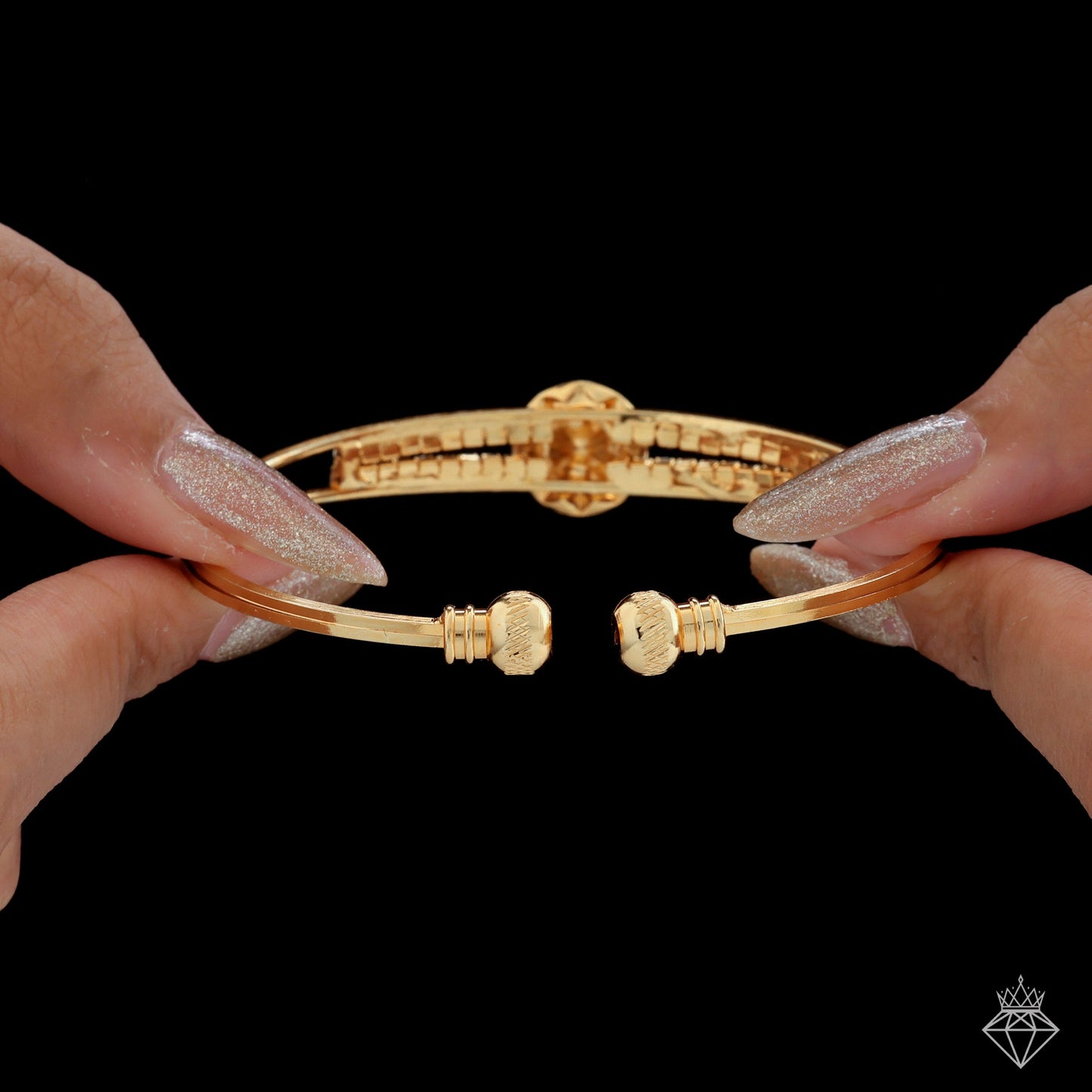 Crystals Bangle Bracelet (Adjustable Size)