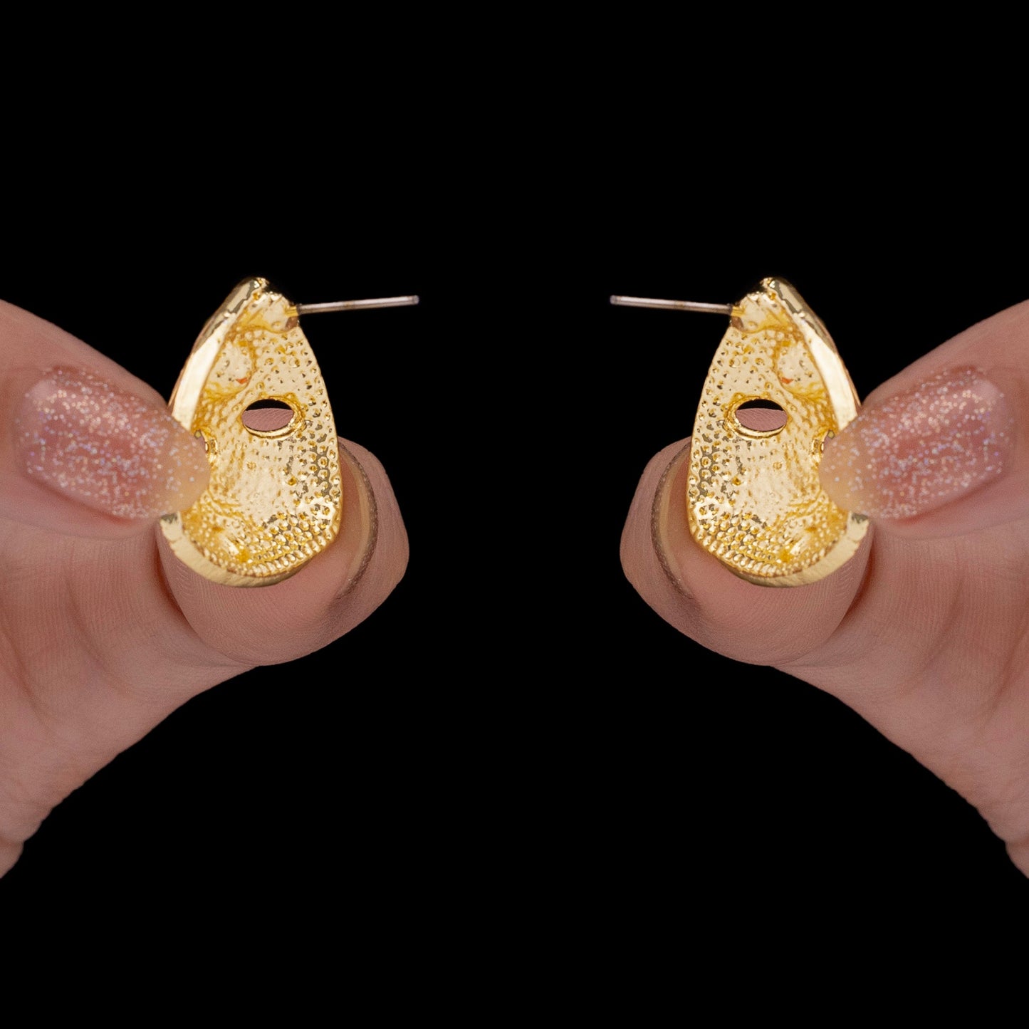 Peach Enamel Triangle Crystal Tops