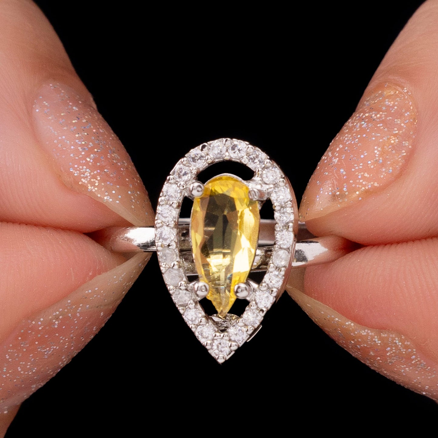 Drop Stone AD Ring