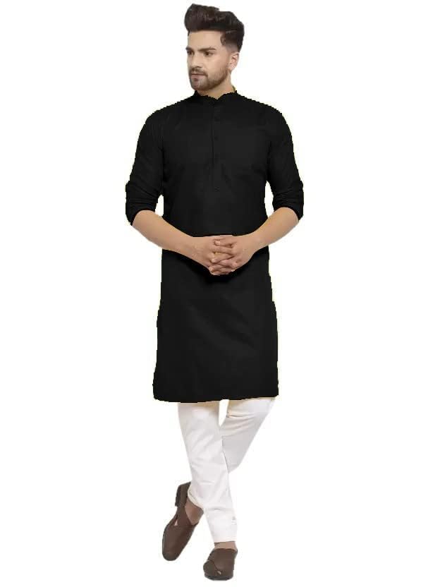 Luxrio Kurta for Men Cotton Blend Long Solid Straight Fit