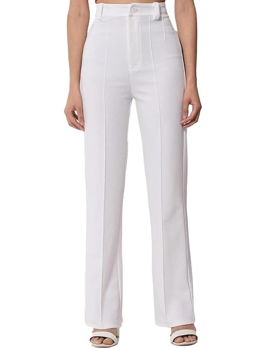 Elendra Women's Polyester Blend Casual Pants