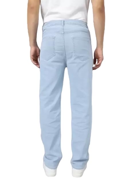 Comfits Loose Fit Baggy Denim Jeans, Sky Blue, Plain