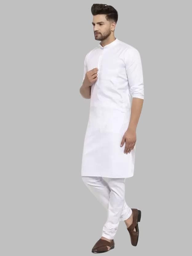 Luxrio Kurta for Men Cotton Blend Long Solid Straight Fit