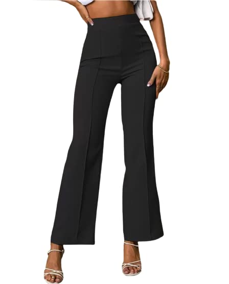 Jinax Women's Relaxed Fit Flat-Front Trousers, Elastic