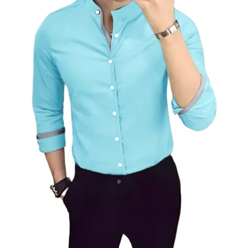 Tee Projekt Shirt for men Cotton Spread Collar Long Sleeve