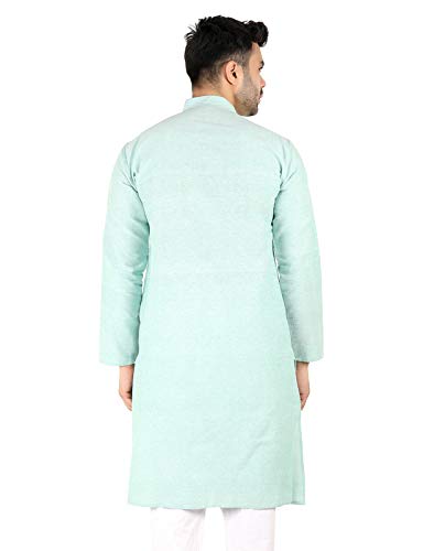 LATEST CHIKAN Men's Cotton Solid Regular Long Kurta
