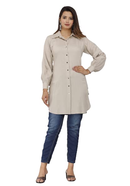 Myorica Women Regular Fit Spread Collar Casual Shirt