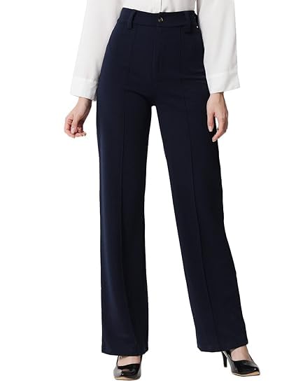 Elendra Women's Polyester Blend Casual Pants