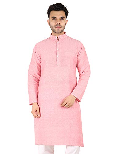 LATEST CHIKAN Men's Cotton Solid Regular Long Kurta
