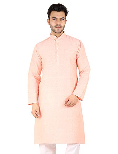 LATEST CHIKAN Men's Cotton Solid Regular Long Kurta
