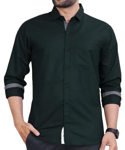 Tee Projekt Shirt for men Cotton Spread Collar Long Sleeve