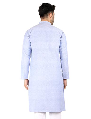 LATEST CHIKAN Men's Cotton Solid Regular Long Kurta