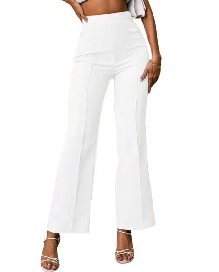 Jinax Women's Relaxed Fit Flat-Front Trousers, Elastic