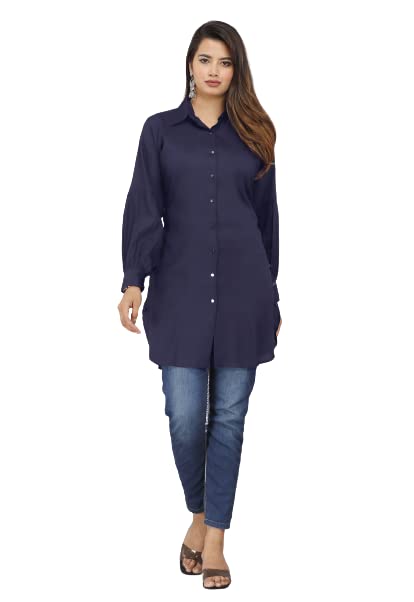 Myorica Women Regular Fit Spread Collar Casual Shirt