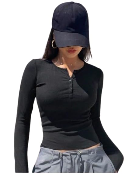 JC JUMMY COUTUREWomen's Quarter Button Full Sleeve