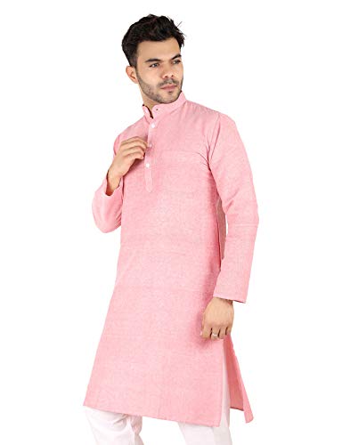 LATEST CHIKAN Men's Cotton Solid Regular Long Kurta