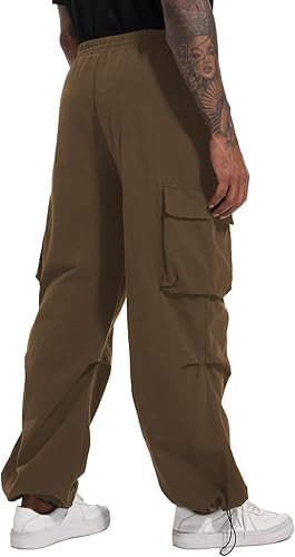 AREAL FASHION Men's Cargo parashuit Trousers