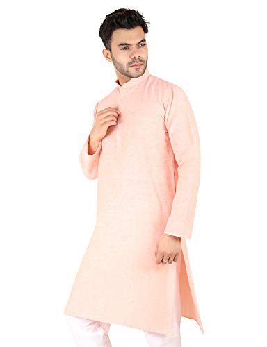 LATEST CHIKAN Men's Cotton Solid Regular Long Kurta