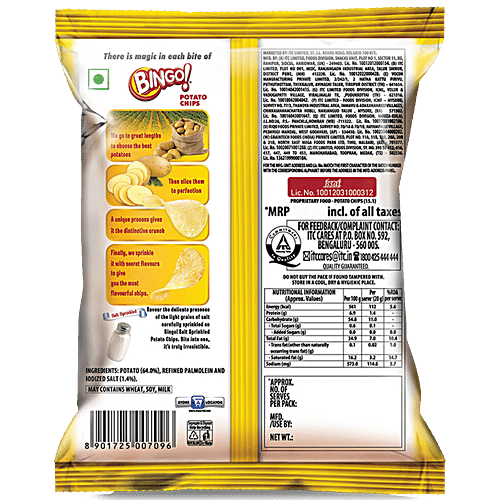 Bingo Original Style Salt Sprinkled Potato Chips 85 g