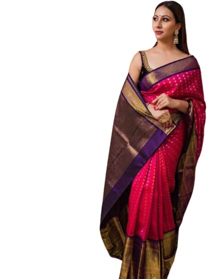 Women's Present Banarasi Soft Lichi Silk Saree