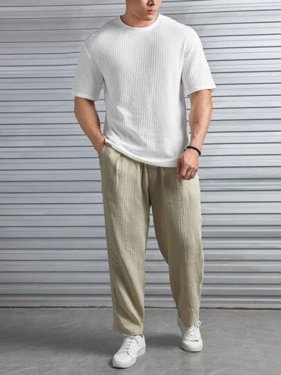 O3e Mens Solid Dotted Unique Design Oversized