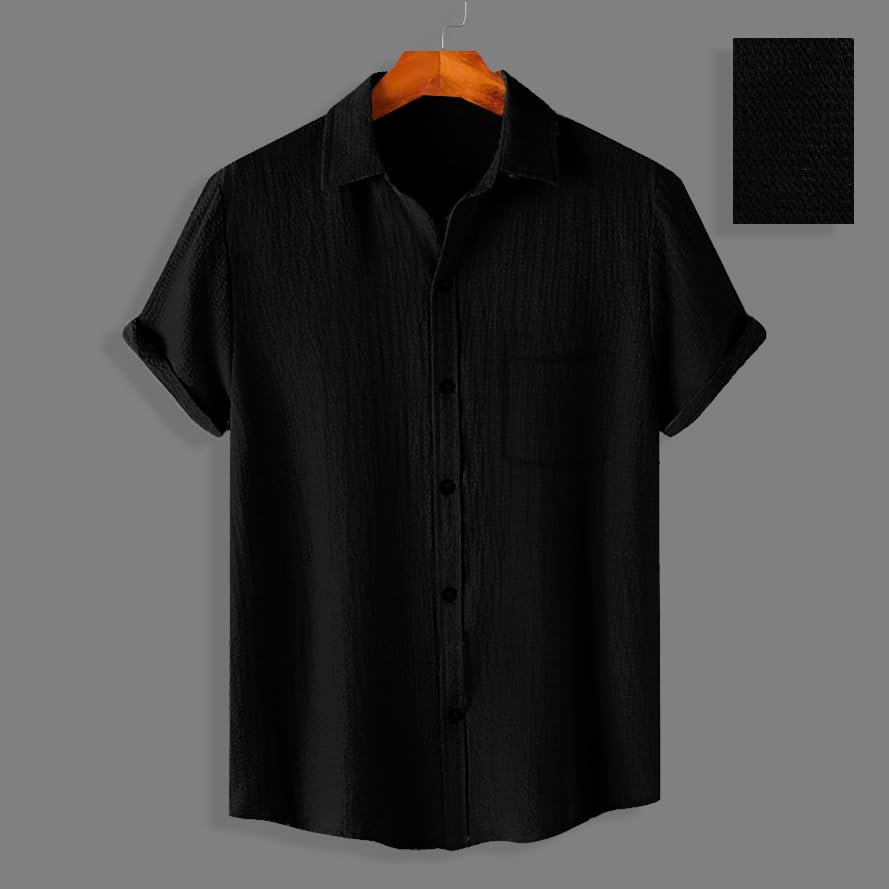 Pinkmint Men's Solid Regular Fit Shirt