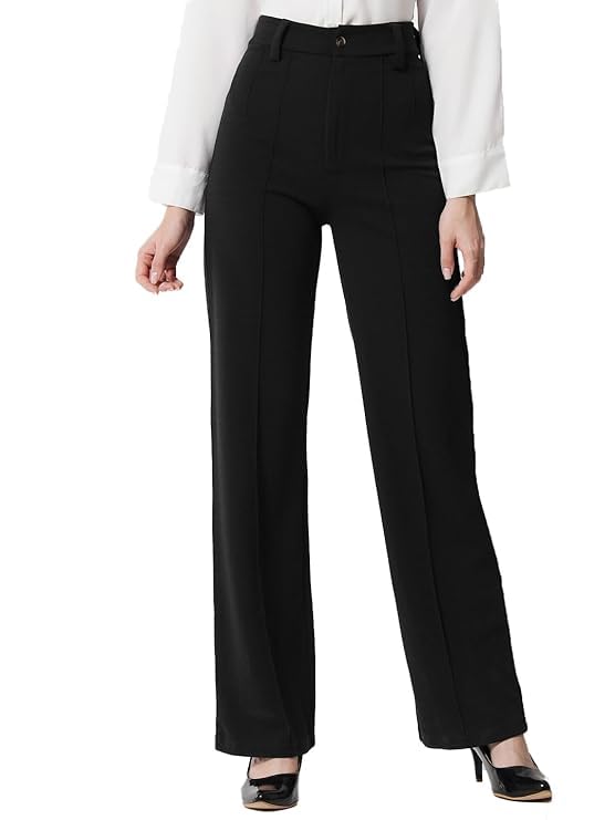Elendra Women's Polyester Blend Casual Pants