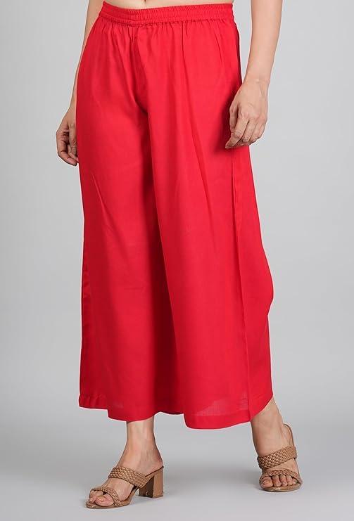 Ammviyush Women's Black Cotton Palazzo Pants