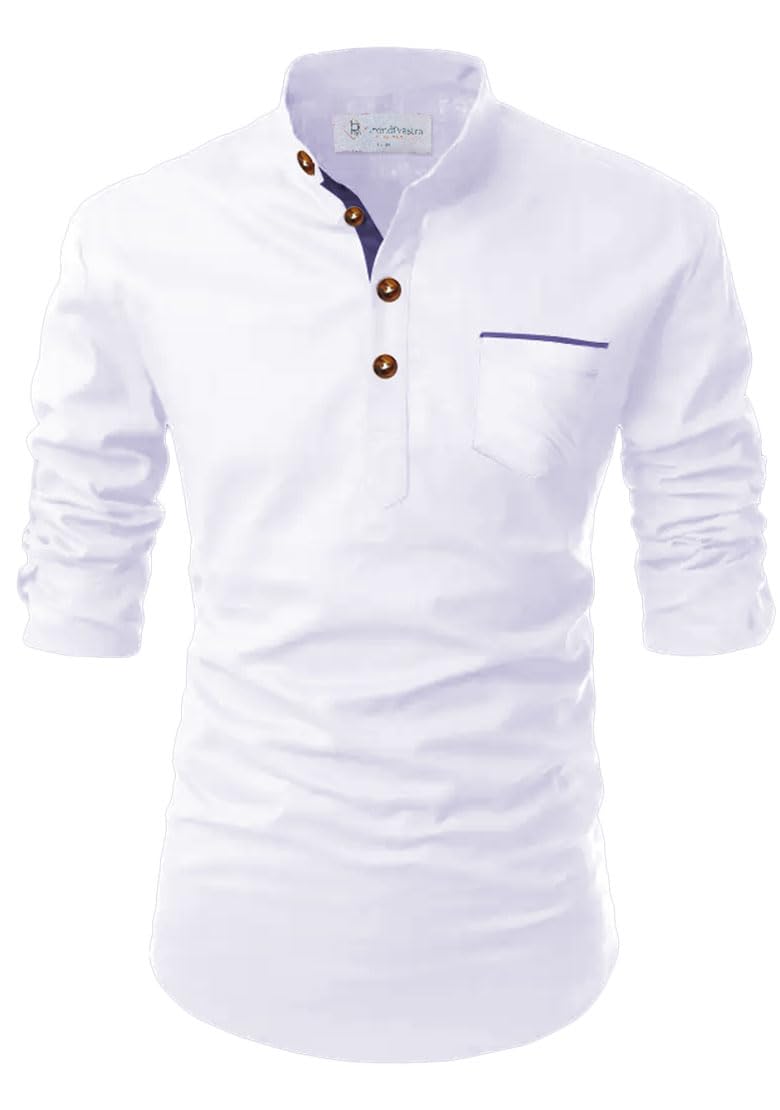 TrendiVastra Men's Cotton Blend Fabric Full Sleeve
