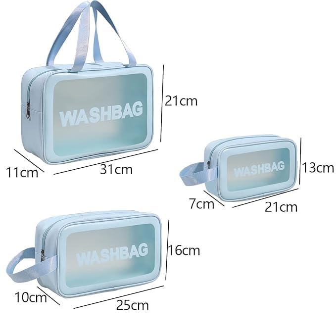 Travel Makeup Pouch Set Toiletry Bag Cosmetic Organizer