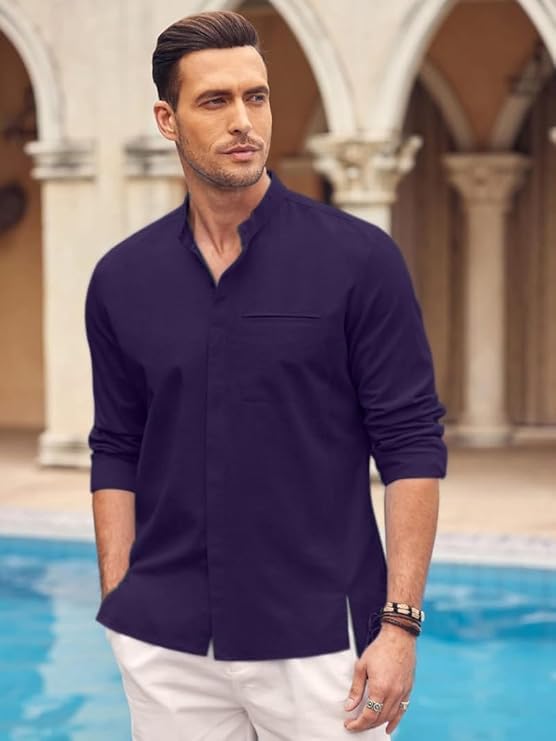 Bellstone Men's Solid Regular Fit Shirt