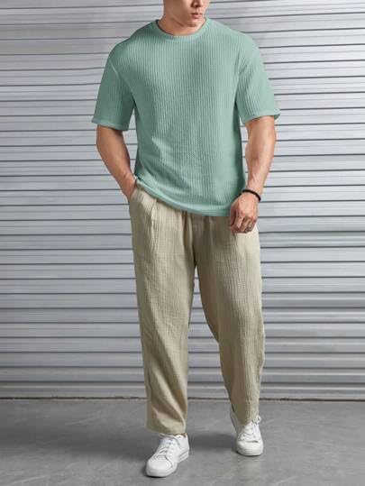 O3e Mens Solid Dotted Unique Design Oversized