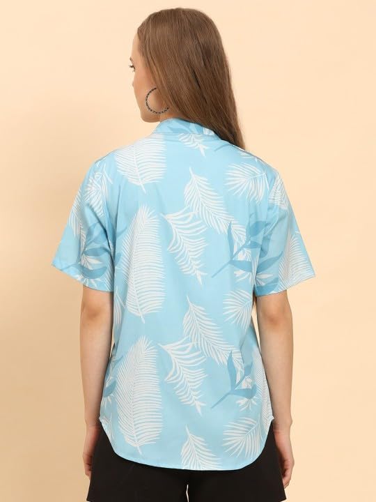 Trendy Queen Printed Straight Mandarin Neck Shirt