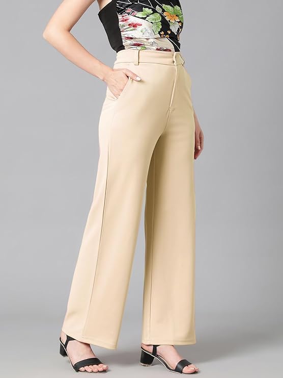 Elendra Women's Polyester Blend Casual Pants
