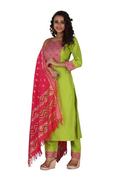 Women Cotton Kurta Set with Dupatta | Pure Cotton