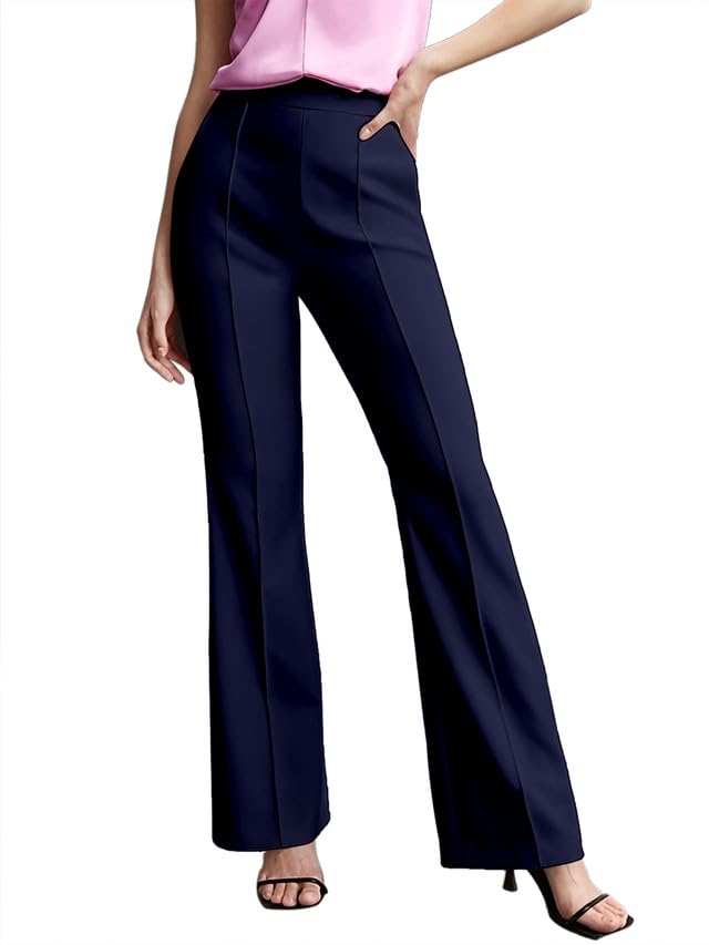 SIRIL Women's Regular Fit Mid Rise Trouser