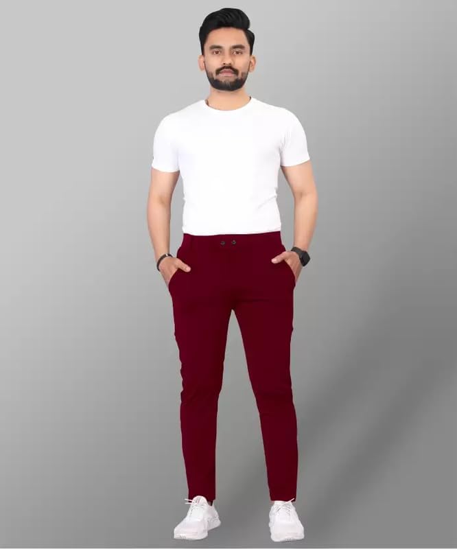 GIBBONTE Men's Lycra Blend Trouser | Trouser for Men