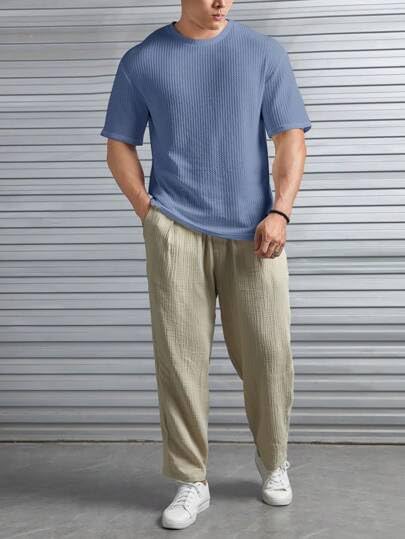 O3e Mens Solid Dotted Unique Design Oversized