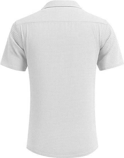 ColorChakra Casual Waffle Knit Shirt for Men