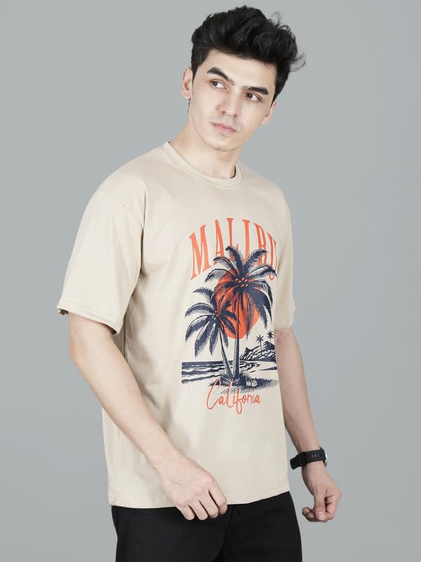 London Hills Men's Cotton Oversized Fit Casual Printed