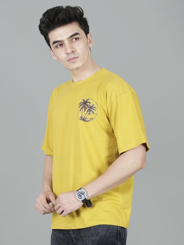 London Hills Men's Cotton Oversized Fit Casual Printed