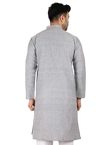 LATEST CHIKAN Men's Cotton Solid Regular Long Kurta